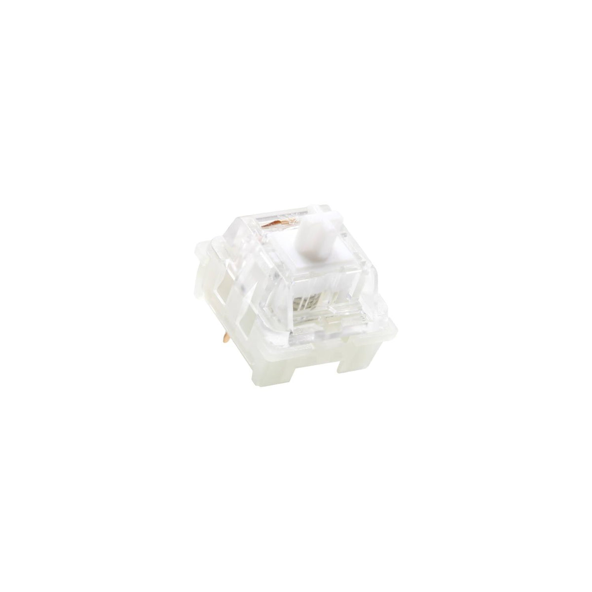 KTT Kang White V3 Linear Switches – Smooth Light Linear, Factory-Lubed with Transparent PC Top | 3-Pin, Pack of 10
