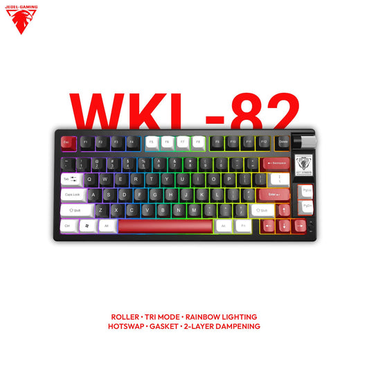 Prism Bundle | Jedel WKL82 Rainbow Backlit Wireless Keyboard + GWH-121 Wireless Mouse