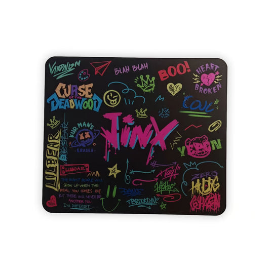 Jinx Glass Mousepad – Photovoltaic Tempered Glass Gaming Mousepad | 350 × 300mm