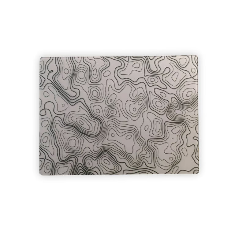Topographic Glass Mousepad – Photovoltaic Tempered Glass Gaming Mousepad | 350 × 260mm