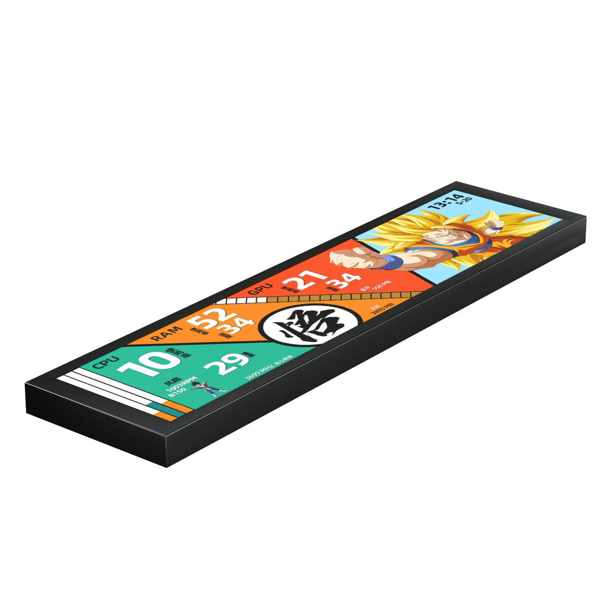Hurricane Beast 9.2″ Ultra-Wide LCD Sensor Panel – Real-Time PC System Monitor | Aluminum, 1920×462
