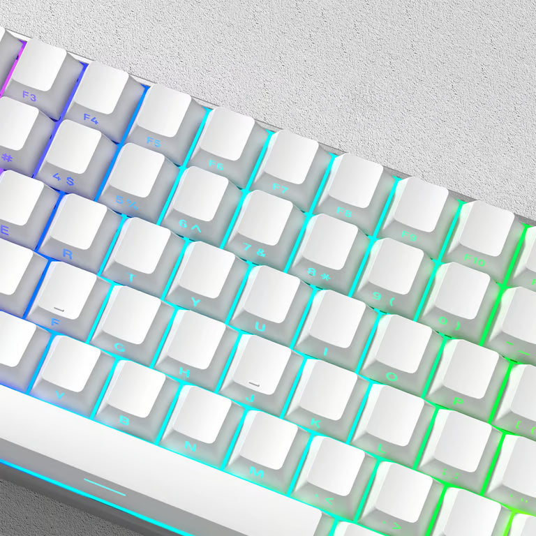 Side-Printed Shine-Through Keycap Set – 123-Key Cherry Profile PBT, Backlit | Black & White