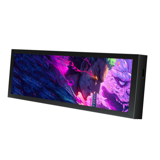 Hurricane Beast 9.2″ Ultra-Wide LCD Sensor Panel – Real-Time PC System Monitor | Aluminum, 1920×462