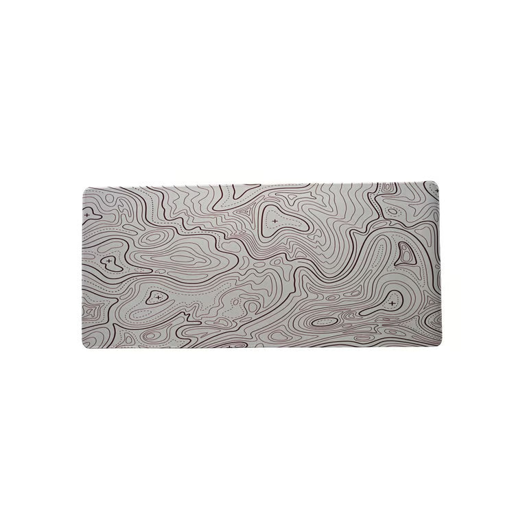 Topographic Desk Mat – Extended Gaming Mousepad | 900 × 400mm | Black & White Variants