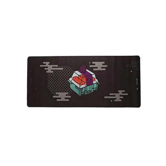 Sushi Switch Desk Mat – Extended Gaming Mousepad | 900 × 400mm | Japanese Keyboard Art