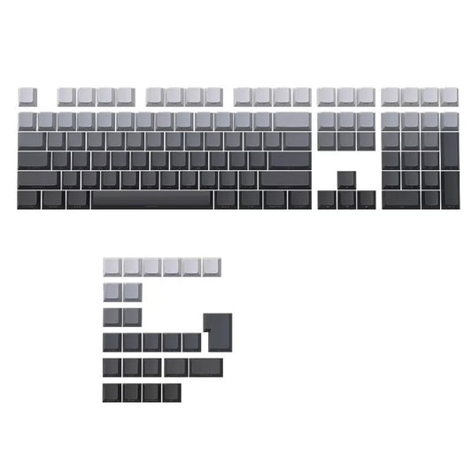 Polar Day Keycap Set – 133-Key OEM Profile Side-Printed, Gradient Gray | PBT