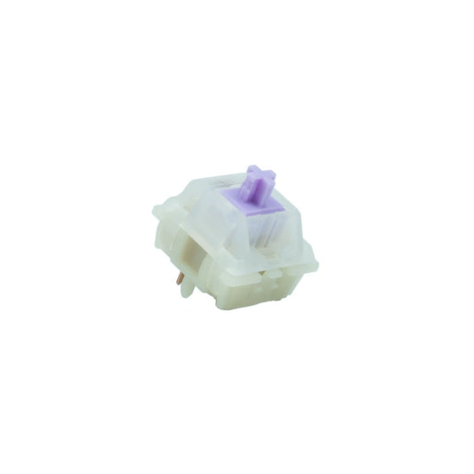 Gateron KS-3X1 Milky Purple Pro Tactile Silent Switches – Defined 55gf Bump, Stem-Integrated Dampening, Milky RGB Housing | 5-Pin, Pack of 10