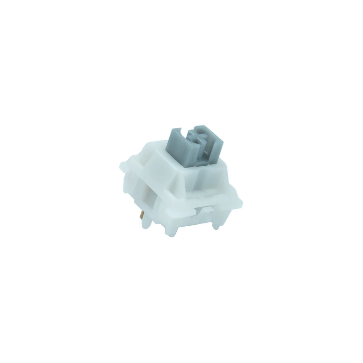 Gateron × UKeebs Snowy Silver Switches – Ultra-Fast 35gf Linear, Short Travel & Dual-Stage Spring | 5-Pin, Pack of 10