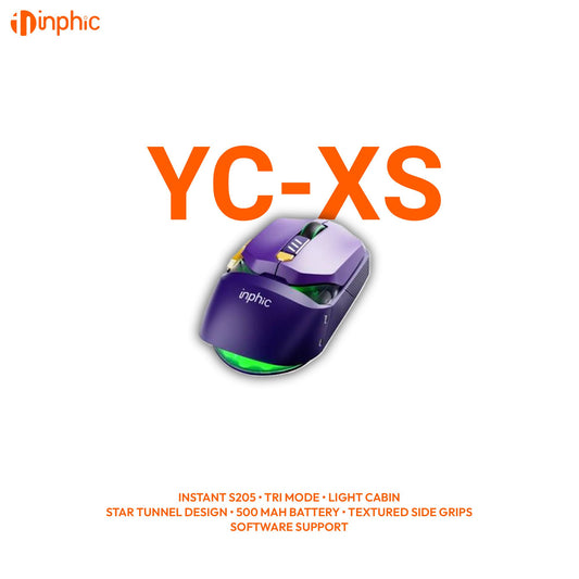 Inphic YC-XS Star Tunnel Wireless Gaming Mouse – Tri-Mode 12,800 DPI with RGB