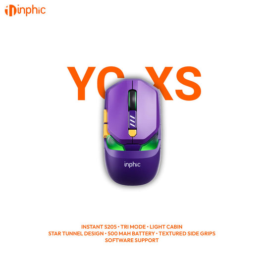 Inphic YC-XS Star Tunnel Wireless Gaming Mouse – Tri-Mode 12,800 DPI with RGB