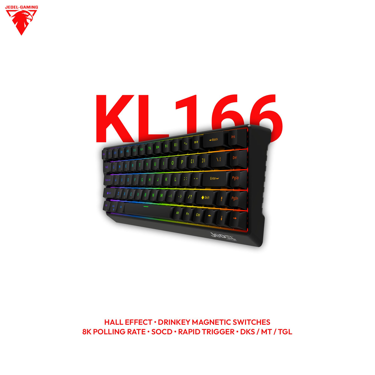Jedel KL166 65% Hall Effect Keyboard – Wired, Full HE Suite, Web Driver & Per-Key RGB | Philikey Magnetic