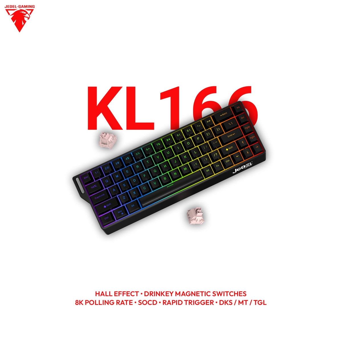 Jedel KL166 65% Hall Effect Keyboard – Wired, Full HE Suite, Web Driver & Per-Key RGB | Philikey Magnetic