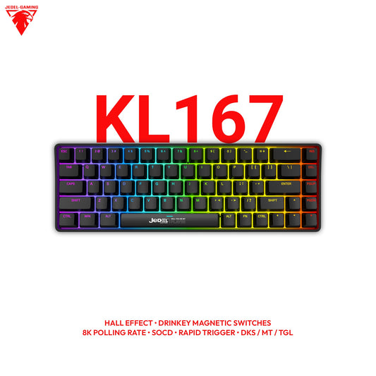 Jedel KL167 65% Hall Effect Keyboard – Wired, Full HE Suite, Rapid Trigger & RGB | Jerrzi Magnetic