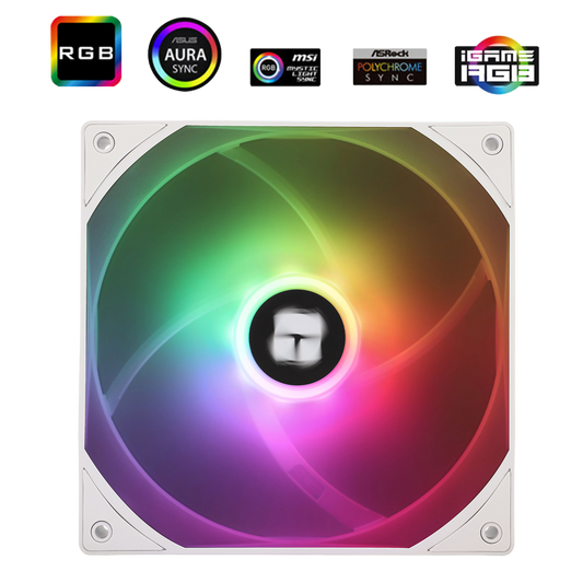 Thermalright TL-C14C-S / TL-C14CW-S 140mm ARGB PWM Case Fan – S-FDB Bearing, High Airflow & Addressable RGB | Black / White