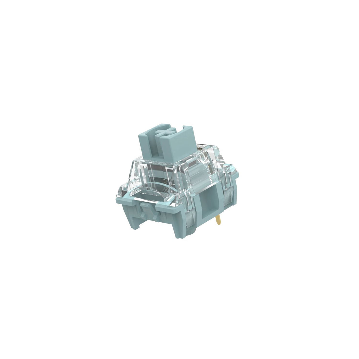 TTC Silent Bluish White V2 Tactile Switches – Quiet Dampened Tactile with Double Spring & Dust-Proof Stem | 3-Pin, Pack of 10